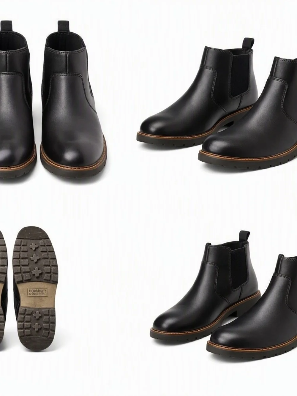 Sonoma Goods For Life Men's Black Chelsea Boots Pull-On Ankle Boots Size 10 W